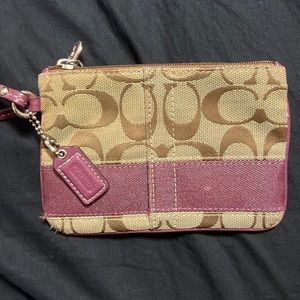 Coach mini wristlet